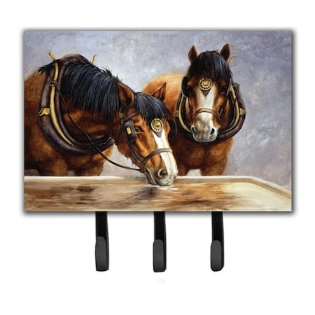 Micasa Horses Taking a Drink of Water Leash or Key Holder MI755863